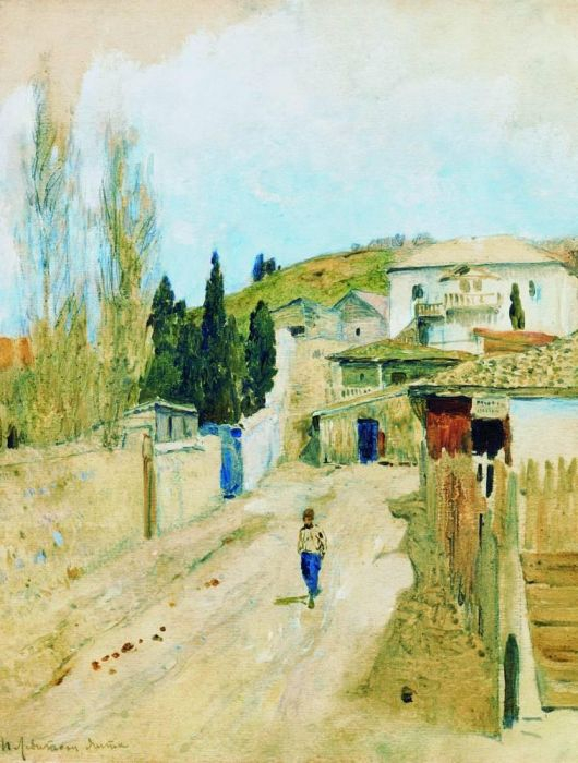 левитан.улица в ялте, 1886