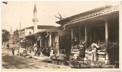 Мечеть Орта-Джами. Фото времен немецкой оккупации 1918 г. Архив БИКАМЗ.