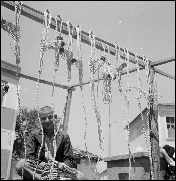 UKRAINE. Crimea. 1943. Young tartar selling rope. M-UK-KRI-034