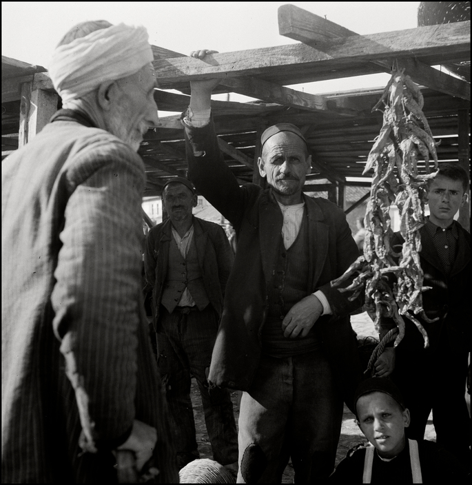 UKRAINE. Crimea. 1943. Tartars of Turkmen on a market in a town. M-UK-KRI-033