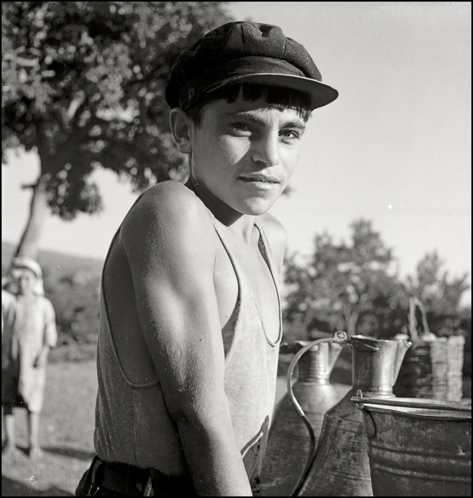 UKRAINE. Crimea. 1943. Boy in Tartan Village. M-UK-KRI-052
